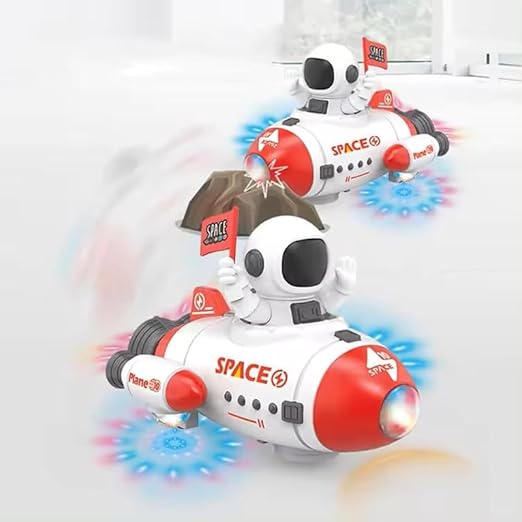 Space Rocket Car Robot with Colorful Lights, Music, All Direction Movement