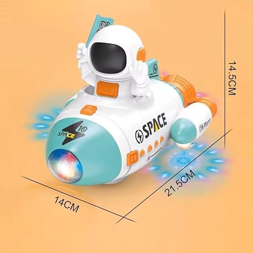 Space Rocket Car Robot with Colorful Lights, Music, All Direction Movement