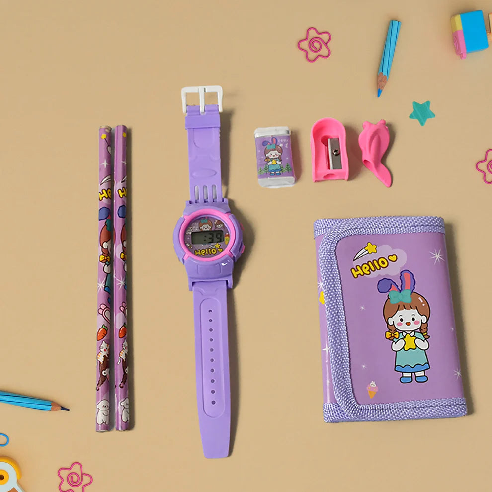 Stationery Set for Kids (Pack of 7 Pcs)