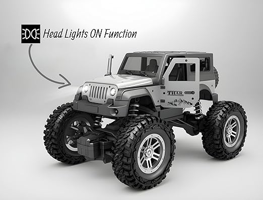 Remote Control Thar Rock Climbing Car for Kids | Rechargeable Off-Road Jeep Toy with Mist Spray