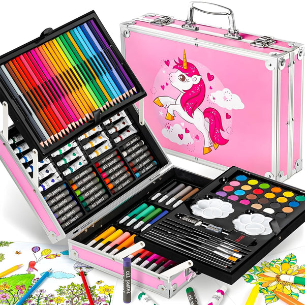 145 Piece Unicorn Art & Craft Drawing Suitcase