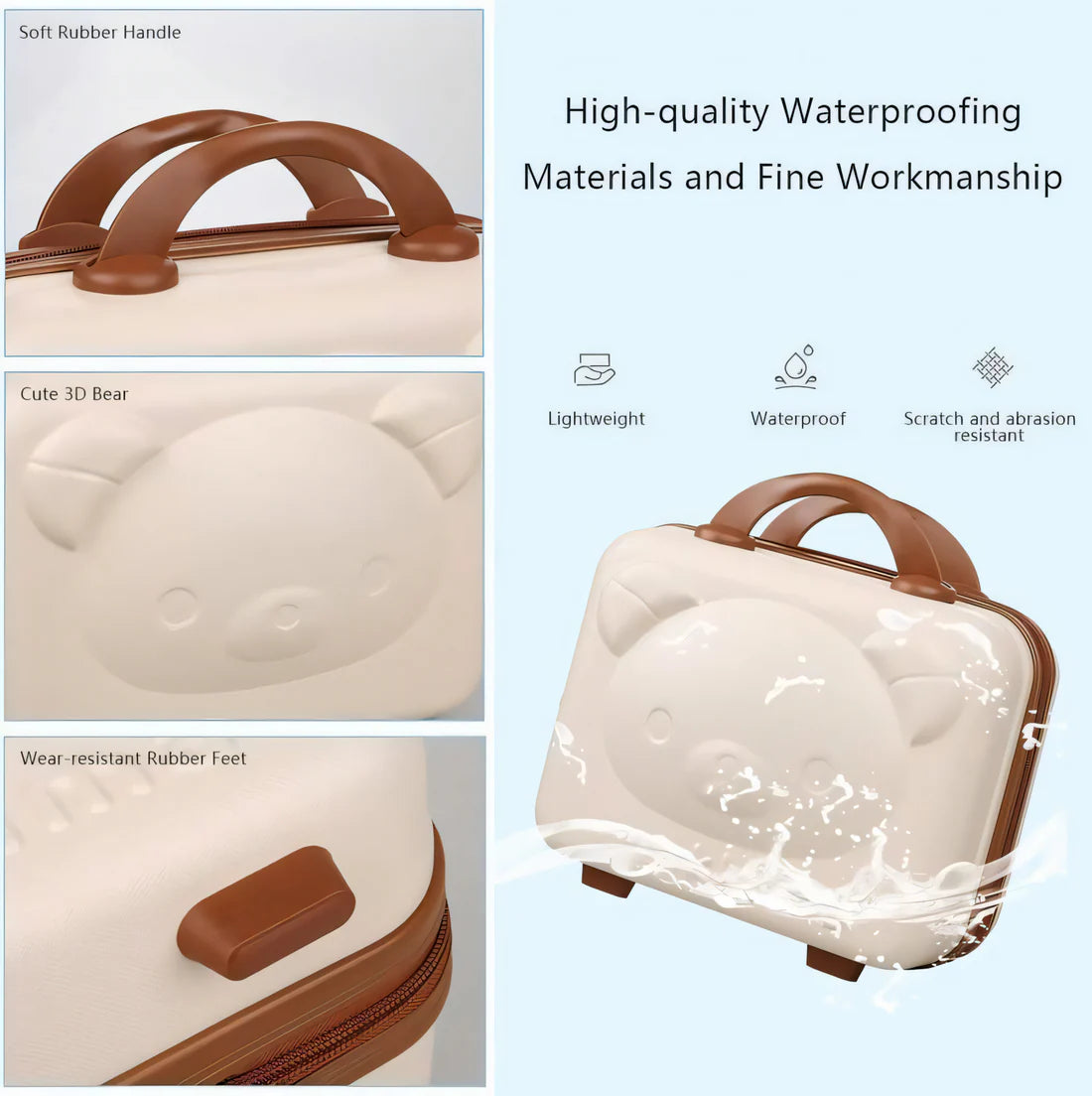 Portable Vanity Hard Shell Bag – Perfect for Travel & Storage!